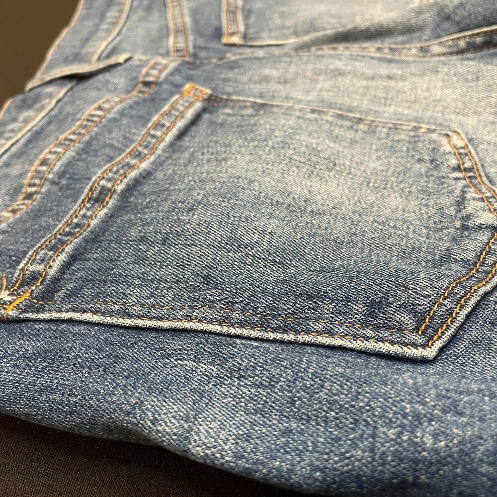 ~ Madewell 28 Denim Shorts Boho Cut-off High Rise Glen Oaks Blue Med Wash - Picture 10 of 13